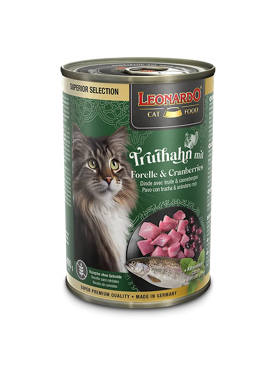 Leonardo Lata Pavo con Trucha y Cranberries 400g