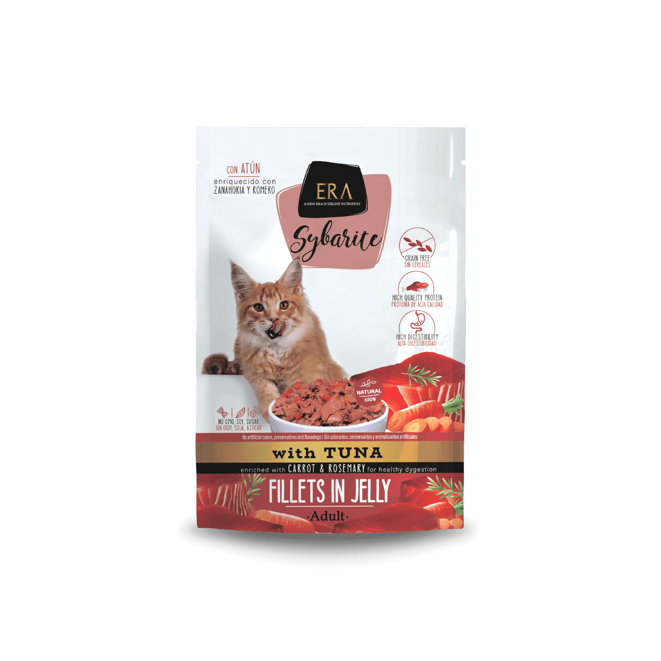 Alimento Húmedo ERA Sybarite Adult para Gatos de Atún con Zanahoria y Romero