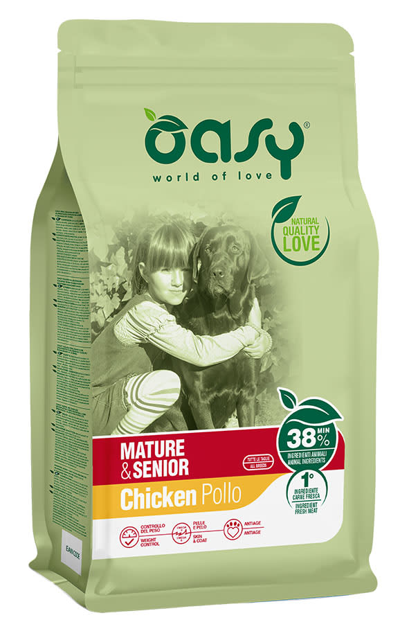 ALIMENTO CANINO OASY ADULTO LIFESTAGE MATURE & SENIOR CHICKEN 3 KG