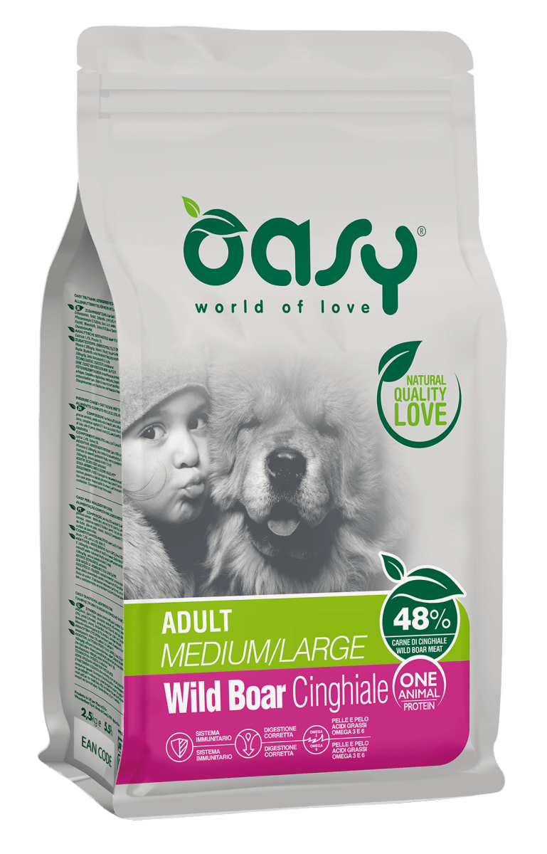 ALIMENTO CANINO OASY ADULTO OAP ADULT MEDIUM/LARGE WILD BOAR 12KG