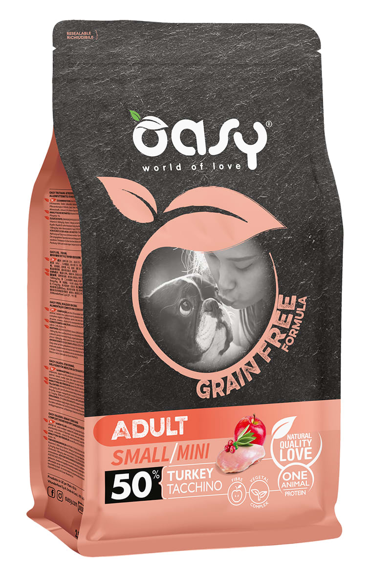 ALIMENTO CANINO OASY ADULTO GF SMALL/MINI TURKEY 2.5KG