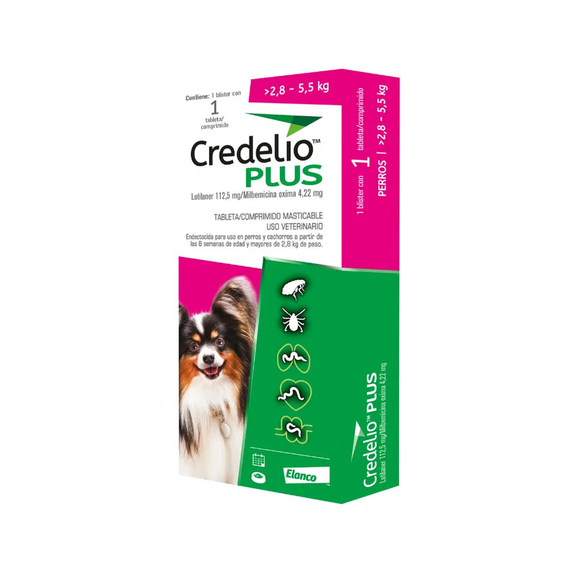 Credelio Plus Perro 2,8–5,5 Kg | 1 Comprimido