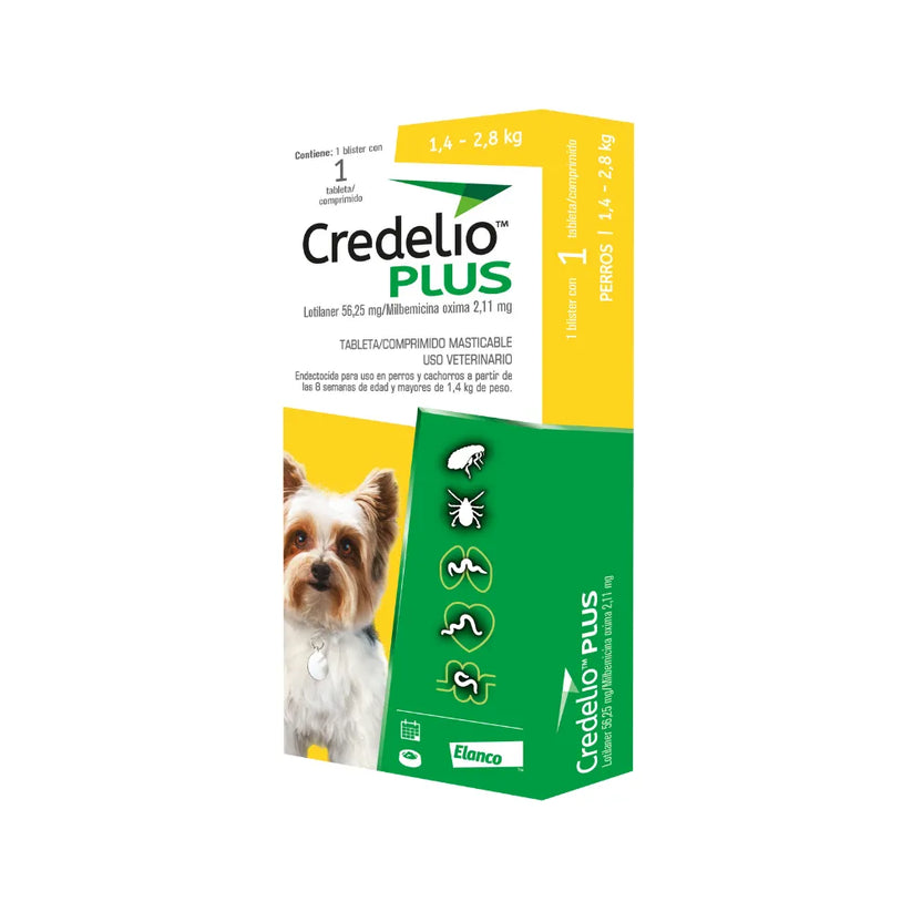 Credelio Plus Perro 1,4–2,8 Kg | 1 Comprimido