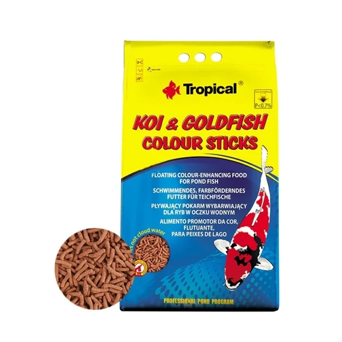 Tropical Koi & Goldfish Colour Sticks Pellet Rojo 400 grs