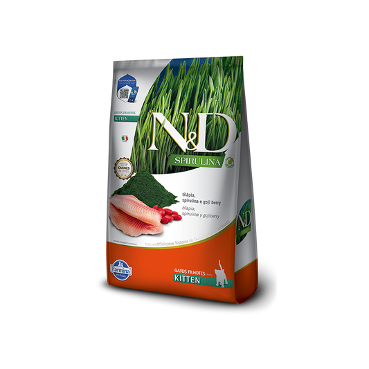 N&D ESPIRULINA Gatito Tilapia 1,5K