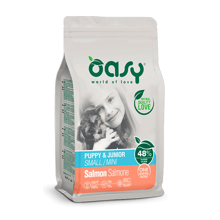 ALIMENTO CANINO OASY PUPPY SMALL/MINI SALMON 2.5KG