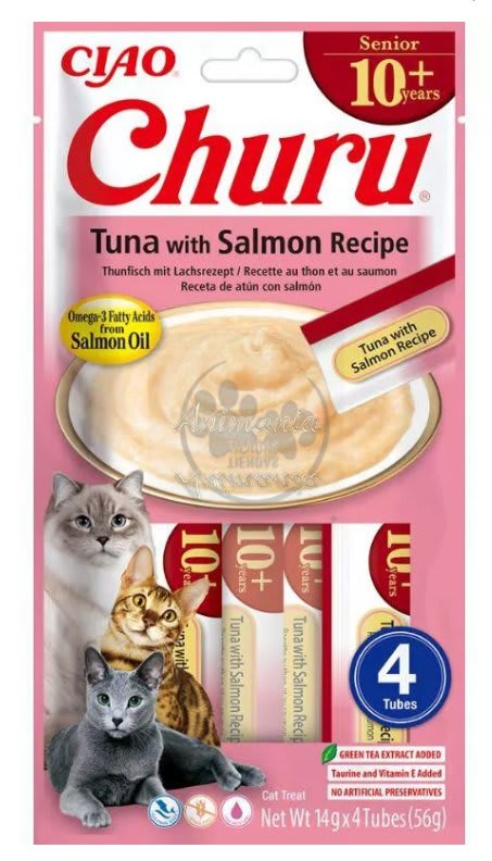 CHURU CAT SENIOR 10+ TUNA/SALMON 14GR/4T