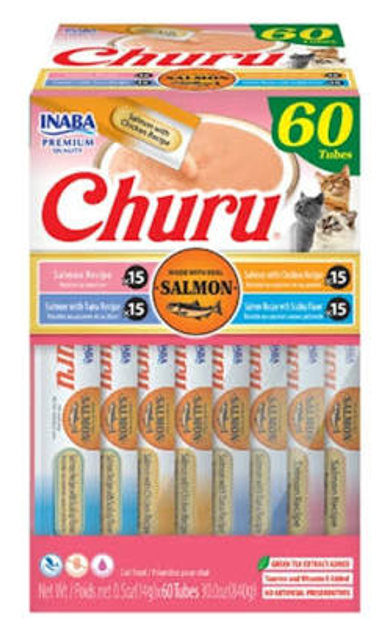 CHURU CAT VARIETY SALMON 14 GR/60 TUBES