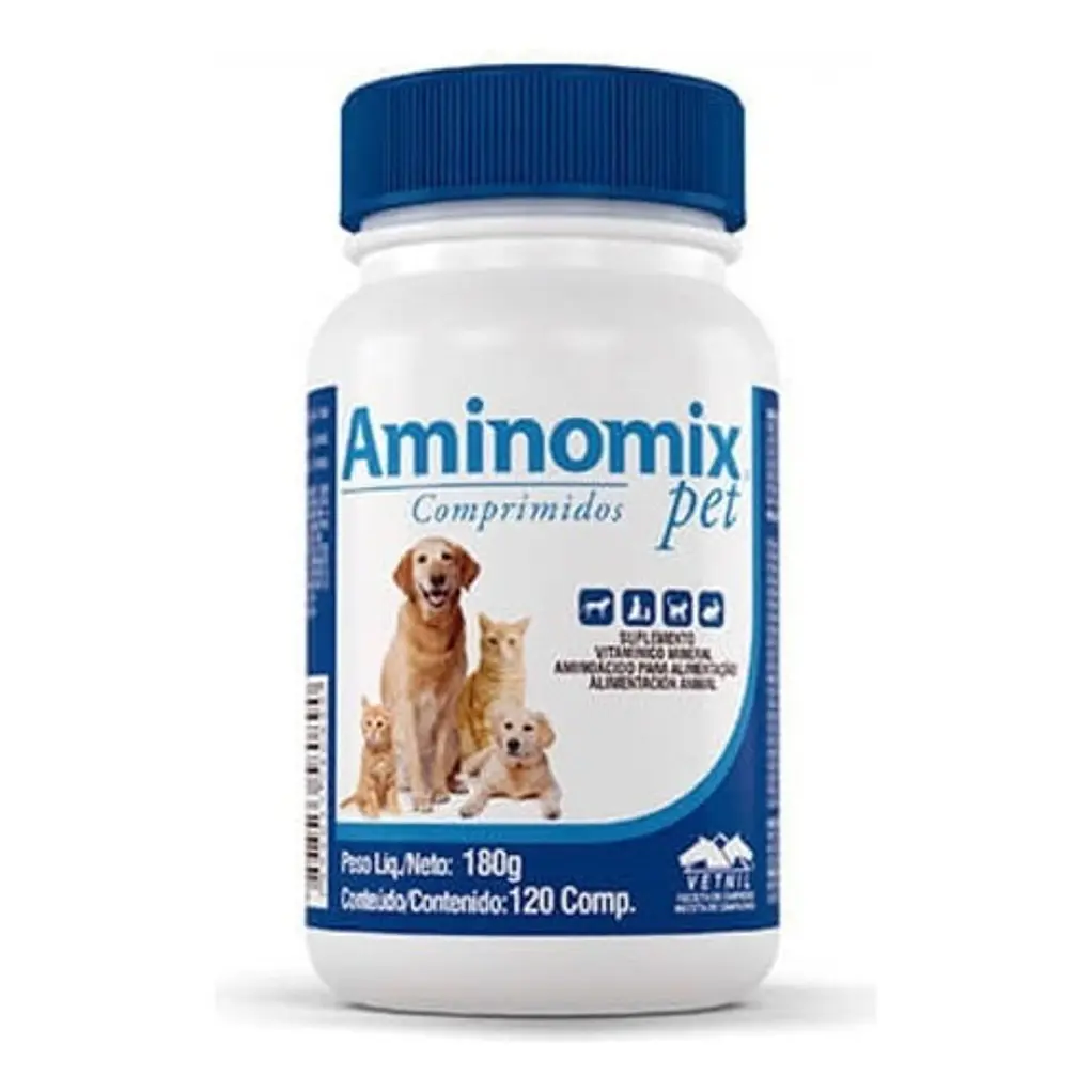 Aminomix Pet Complemento Vitamínico X 120 Comprimidos
