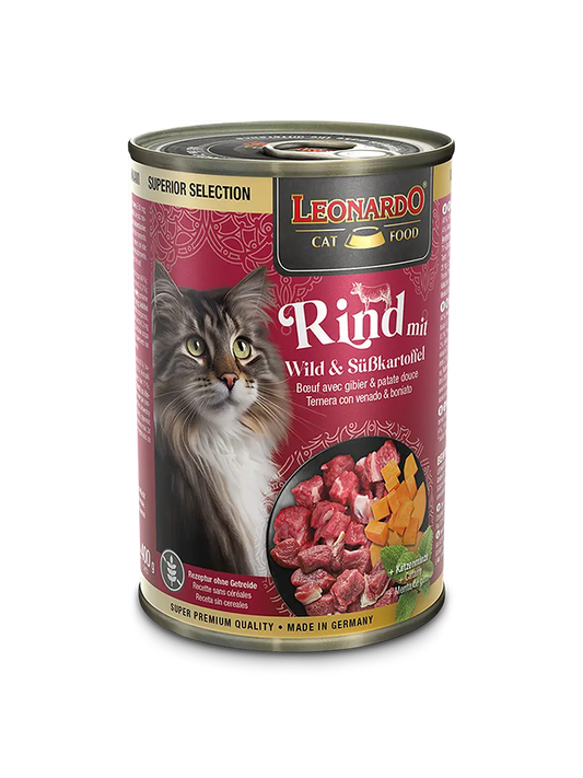 Leonardo Lata Ternera con Venado y Camote 400g