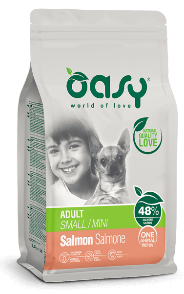 ALIMENTO CANINO OASY ADULTO SMALL/MINI SALMON 2.5KG