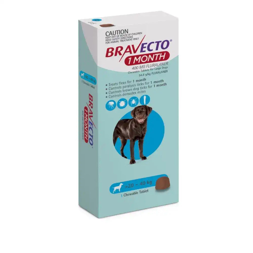 BRAVECTO 1M PERRO 20-40 KG X1 COMP