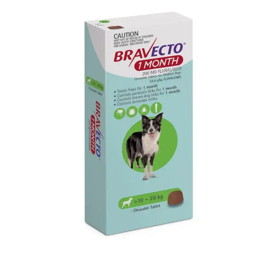 BRAVECTO 1M PERRO 10-20 KG X 1 COMP