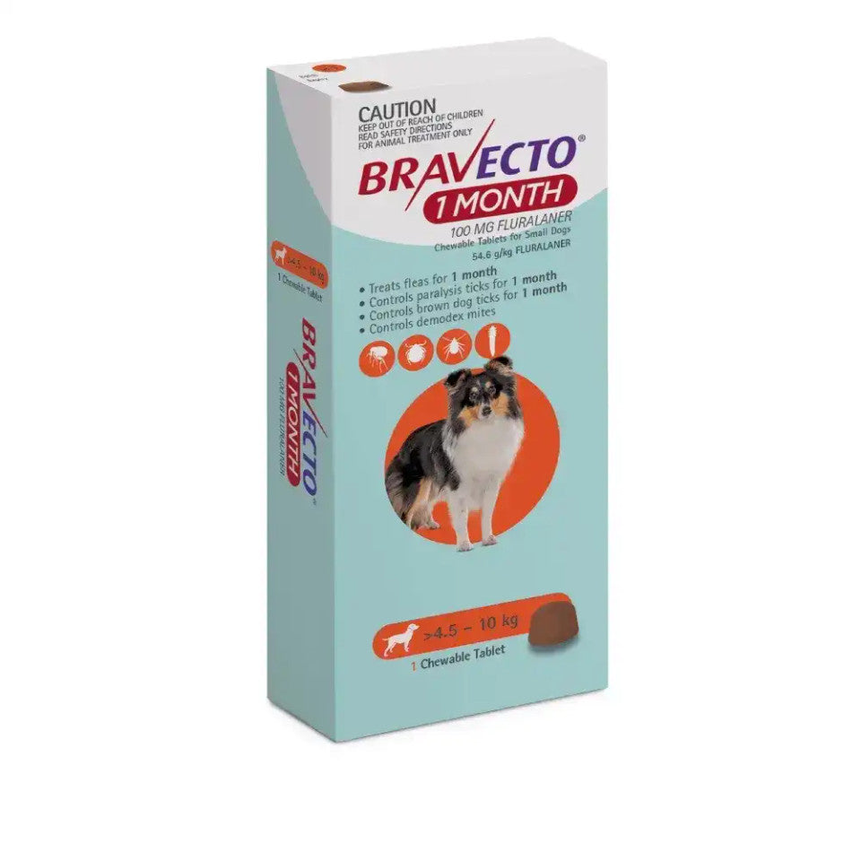 BRAVECTO 1M PERRO 4,5-10 KG X 1 COMP