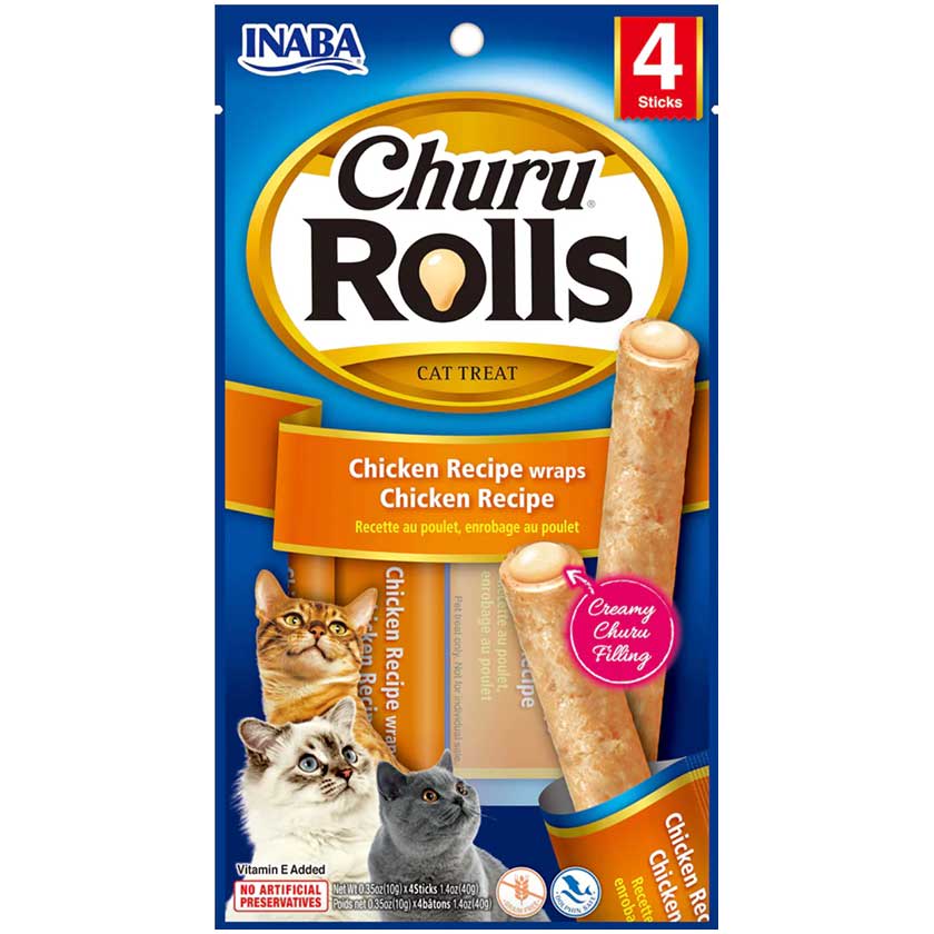 CHURU ROLLS CAT CHICKEN