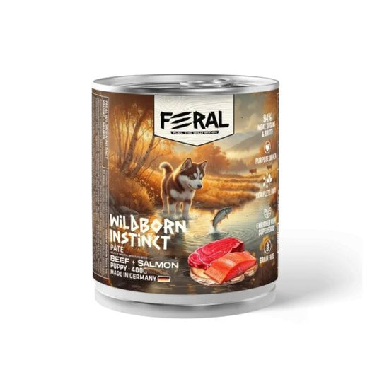 FERAL WET DOG PUPPY BEEF/SALMON 400 GRS