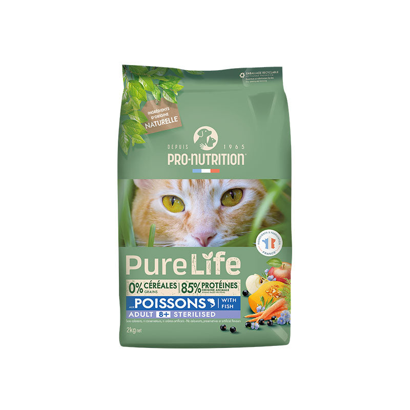 Pure Life Adult 8+ Sterilised with Fish