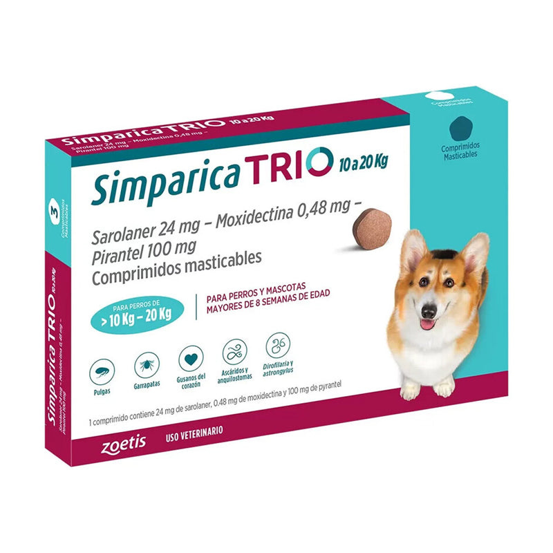 SIMPARICA TRIO 3 COMPRIMIDOS