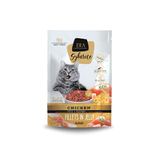 ALIMENTO HUMEDO CUNIPIC ERA FELINO ADULTO FILLETS IN JELLY CHCIKEN CHEESE AND ROSEMARY