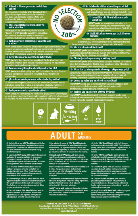 VITAKRAFT VITA SPECIAL CONEJOS 600 GRS