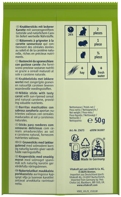 VITAKRAFT CAROTTIES 50 GRS