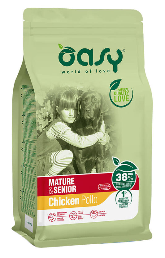 ALIMENTO CANINO OASY ADULTO LIFESTAGE MATURE & SENIOR CHICKEN 12 KG