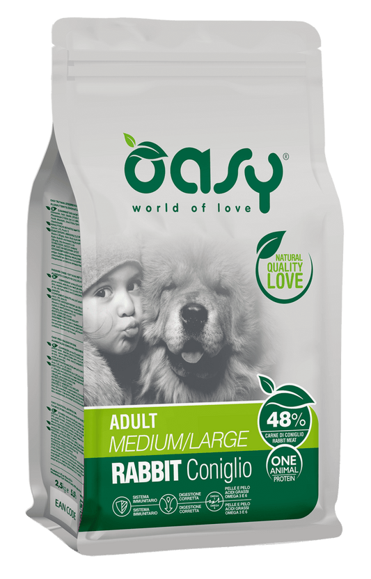 ALIMENTO CANINO OASY ADULTO MEDIUM/LARGE RABBIT 12KG