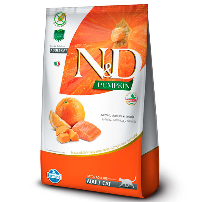 N&D Gato Adulto Salmón, Calabaza y Naranja 1.5Kg