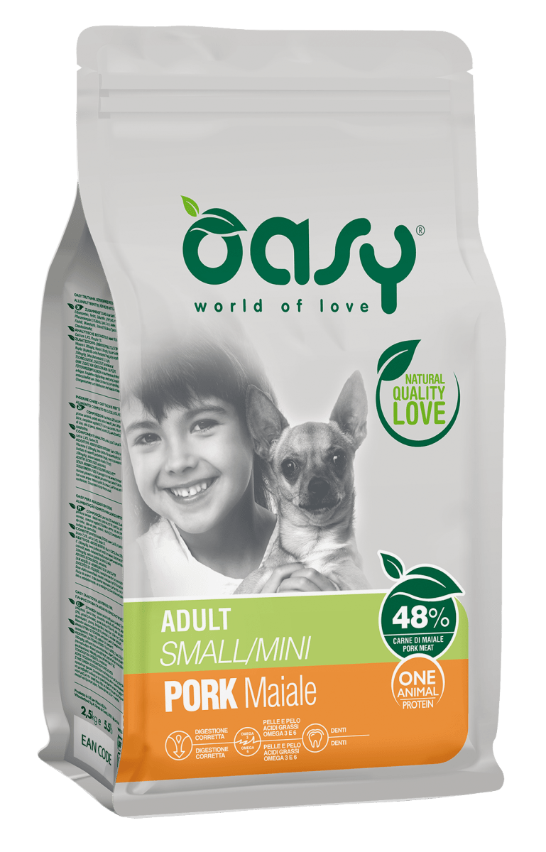 ALIMENTO CANINO OASY ADULTO SMALL/MINI PORK 2.5 KG