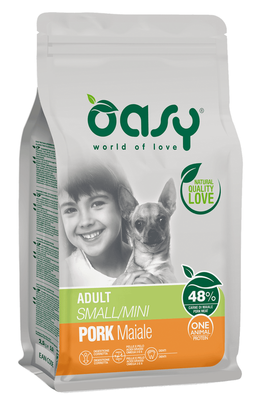 ALIMENTO CANINO OASY ADULTO SMALL/MINI PORK 2.5 KG