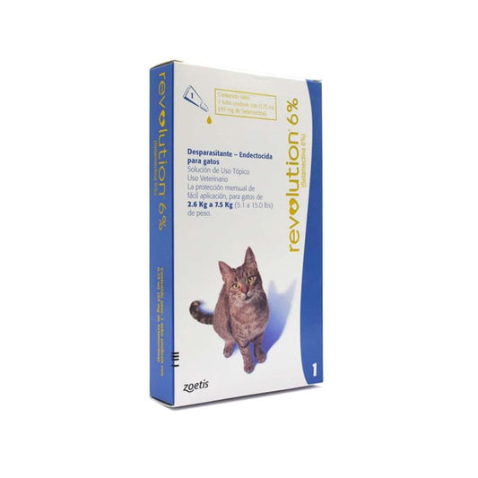 REVOLUTION GATO 6% DE 2.6 A 7.5 KILOS