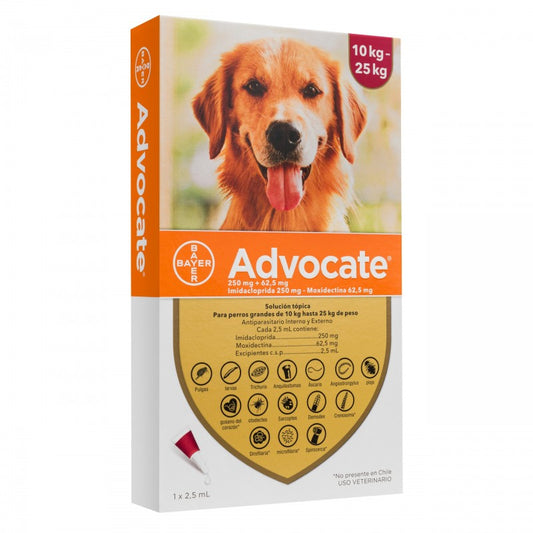 Advocate Perro 10 a 25 kg