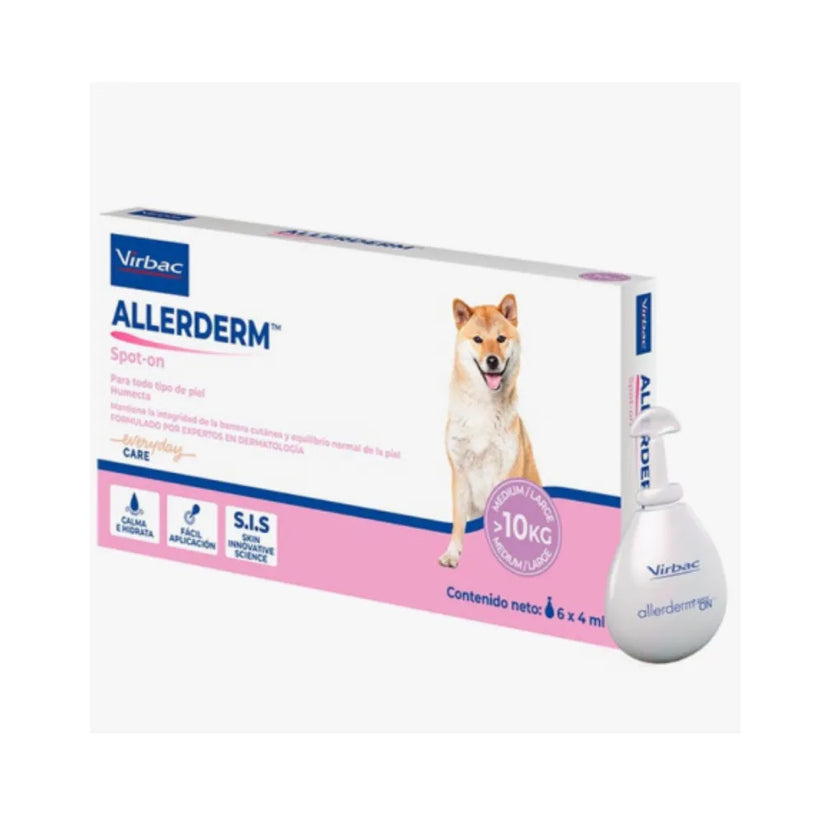 Allerderm Spot On Perros +10Kg (6x 4ml)