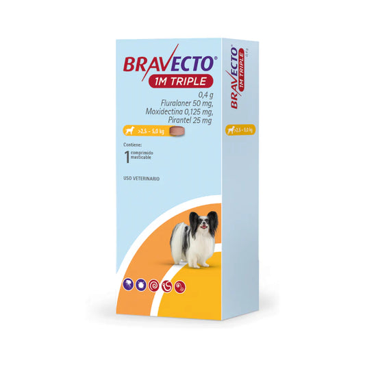 Bravecto 1M Triple 2.5-5 kg