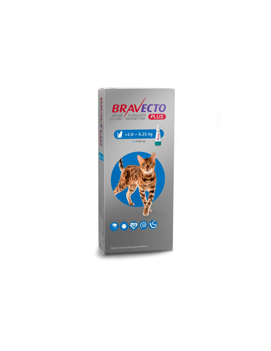 BRAVECTO PLUS GATO DE 2,8 A 6.25 KG