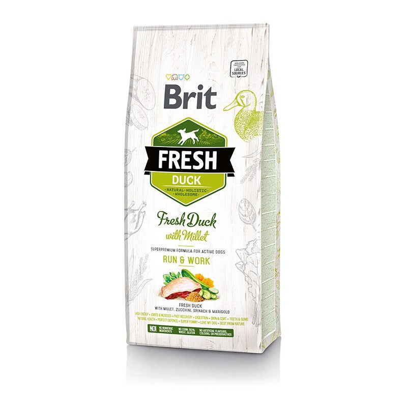 BRIT FRESH DUCK WITH MILLET ADULT RUN&WORK