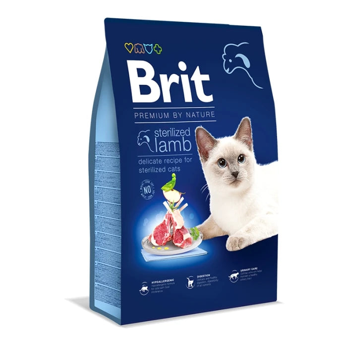 Brit Premium By Nature Cat Sterilized Lamb 8 KG