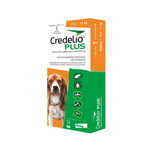 Credelio Plus Perro 5,5–11 Kg x 1 Comprimido