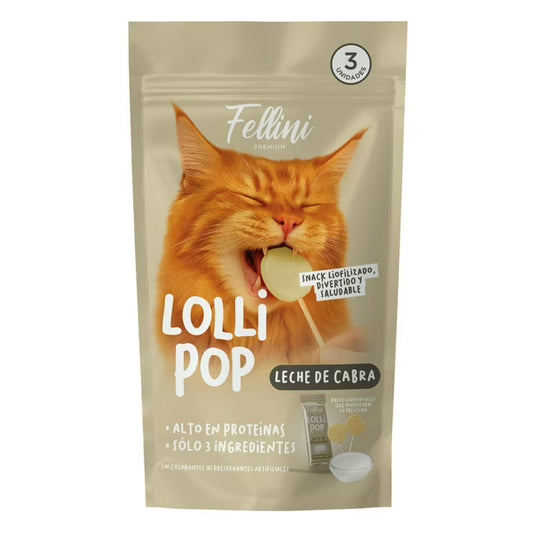 Fellini Snack Lollipop Sabor Leche 3 Unidades