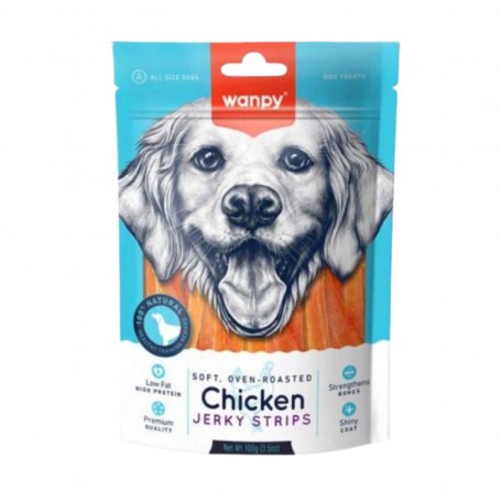 Wanpy Soft Chicken Jerky Strips para Perros