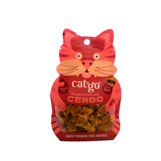 CatGO CUBITOS DE CERDO 50 GRS