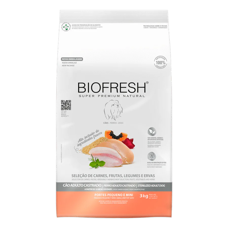 BIOFRESH PERRO ADULTO RAZA PEQUEÑA MINI CASTRADO 3KG