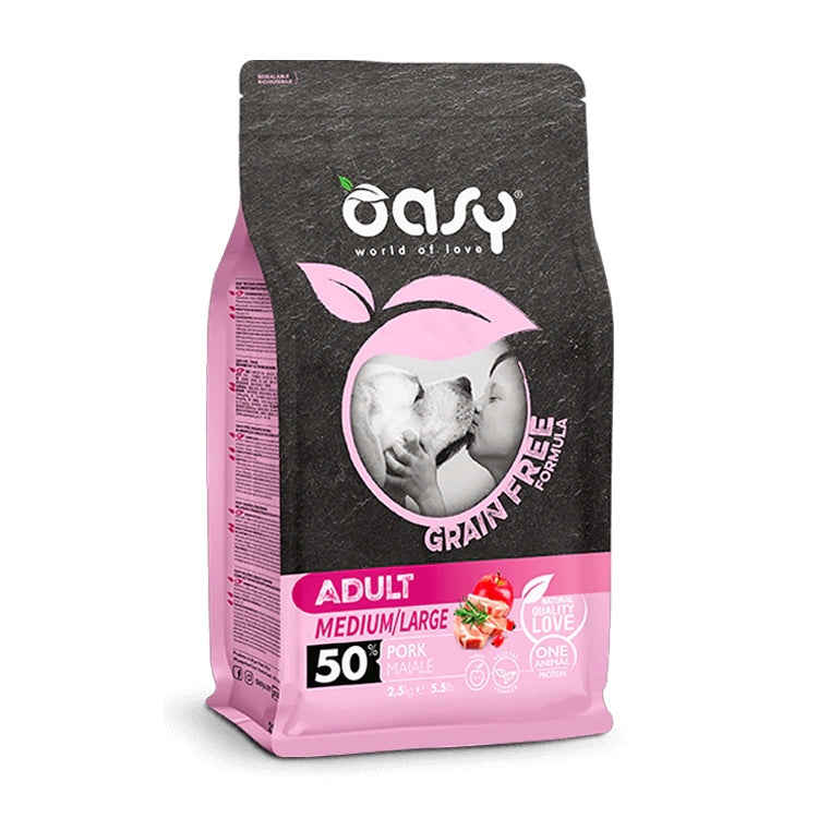 ALIMENTO CANINO OASY ADULTO GF MEDIUM/LARGE PORK 12KG