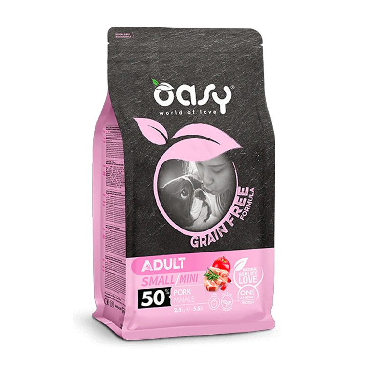 ALIMENTO CANINO OASY ADULTO GF SMALL/MINI PORK 2.5KG