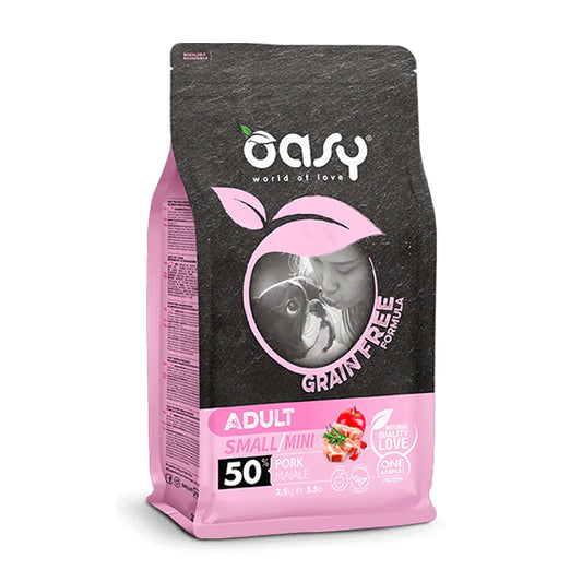 ALIMENTO CANINO OASY ADULTO GF SMALL/MINI PORK 2.5KG