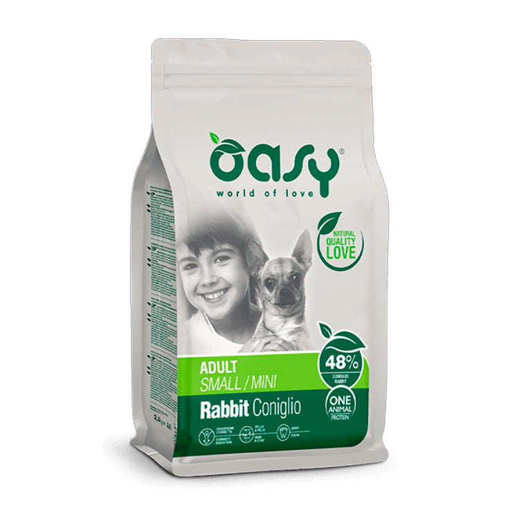 ALIMENTO CANINO OASY ADULTO SMALL/MINI RABBIT 2.5KG