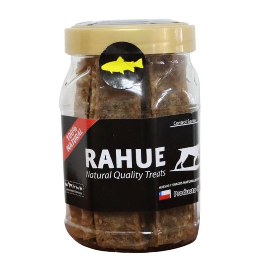 RAHUE SNACKS PERRO JERKY PROTEICO SALMON 250G
