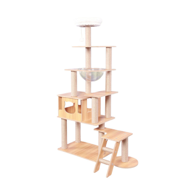 RASCADOR XL CON CAPSULA CASA MADERA ESCALA