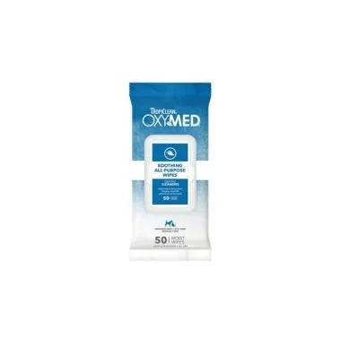 TROPICLEAN OXYMED SOOTHING ALL PURPOSES WIPE 50UN