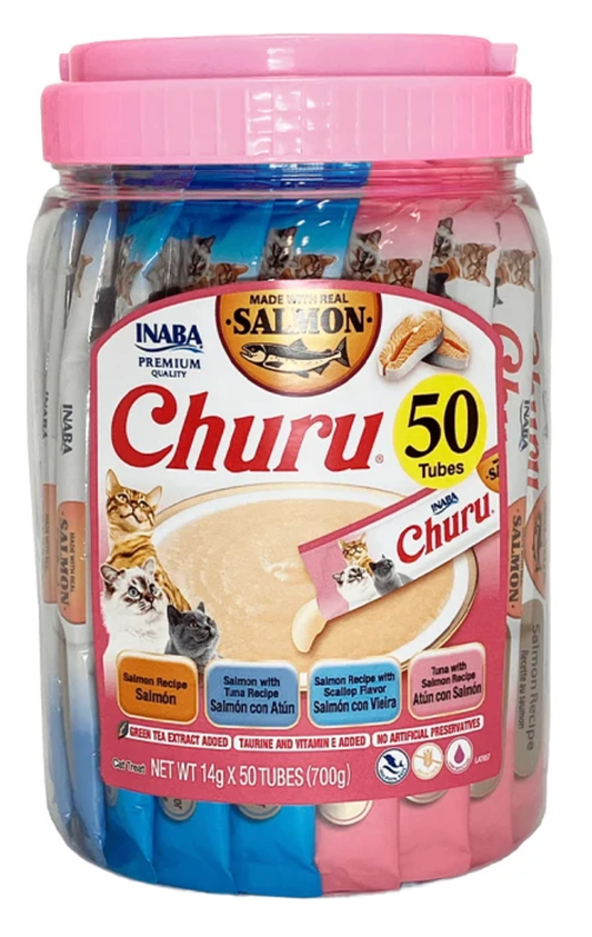 CHURU CAT VARIETY SALMON14GR/50 TUBES